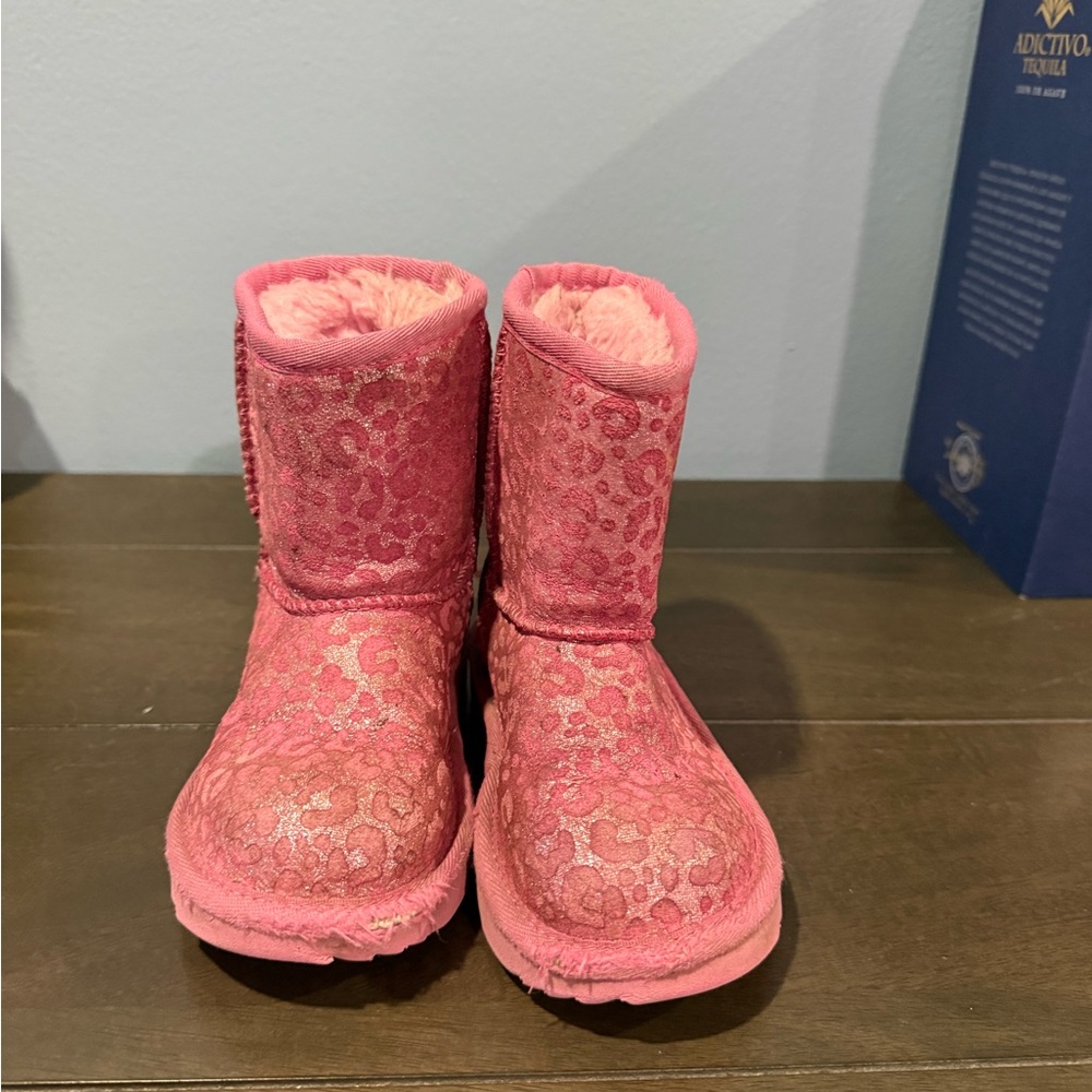 UGG Pink Patterned Kids Boots